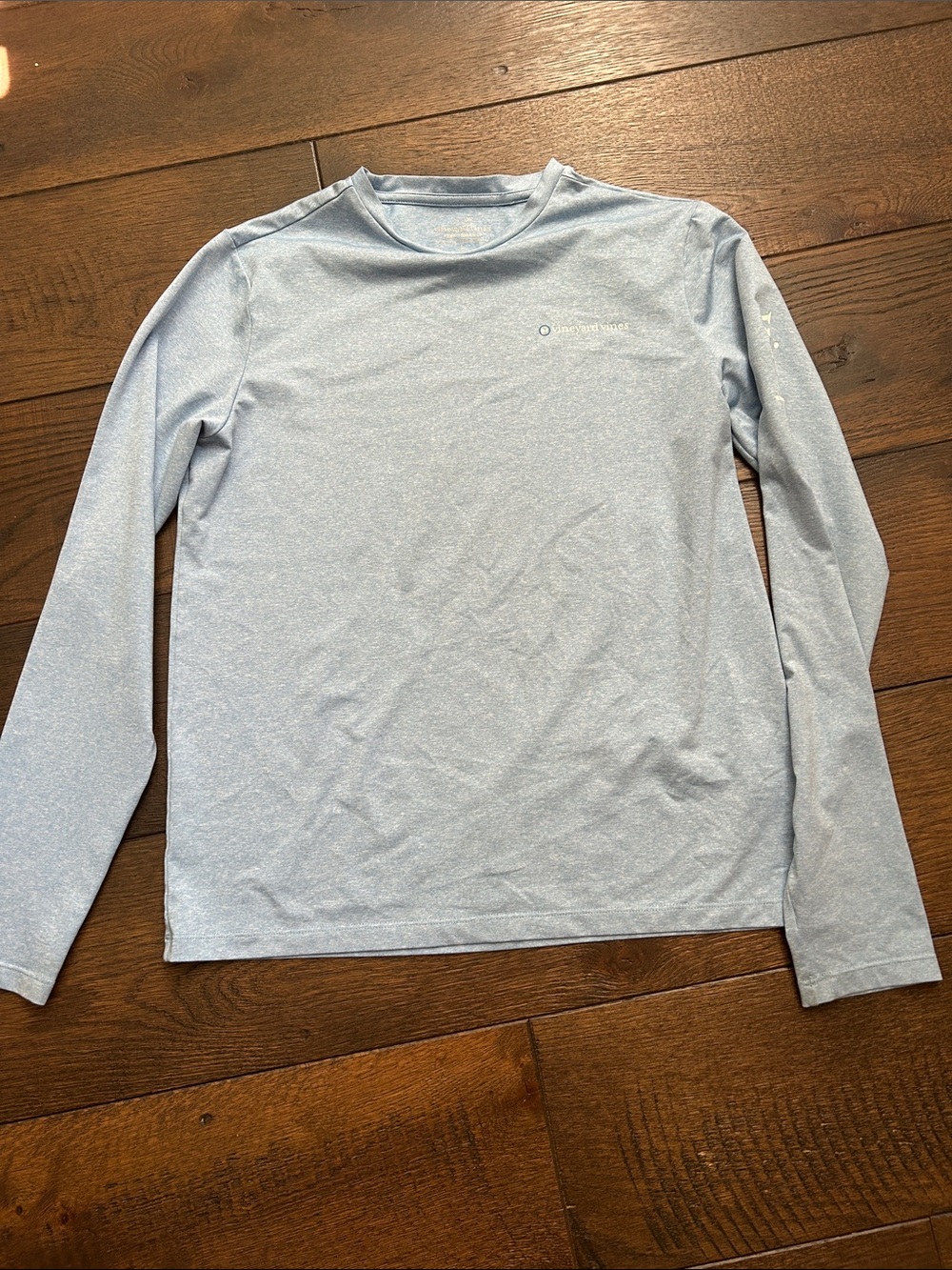 Vineyard Vines Men's Light Blue Long-Sleeve Performance Tee